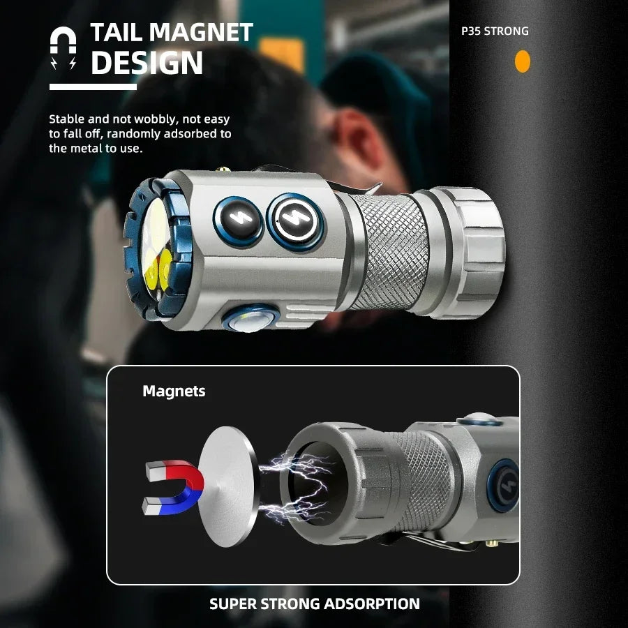 RGB light mini LED pocket flashlight