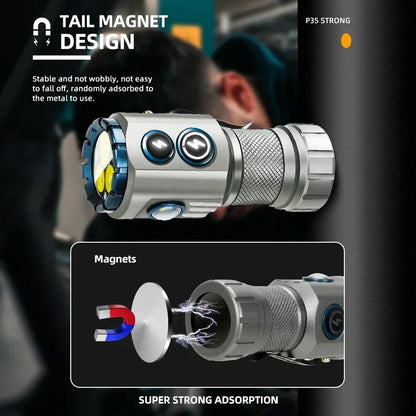 RGB light mini LED pocket flashlight