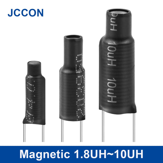 Rod inductors magnetic coil, 1µH–10µH, suitable for DC filtering, electronic circuits, and power supply applications