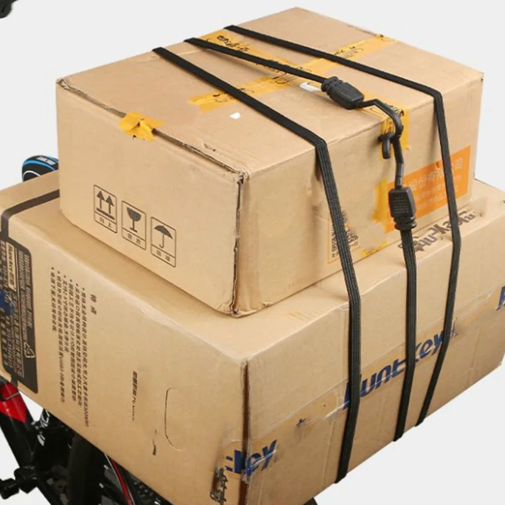 Tie-down bungee strap for car roof rack cargo