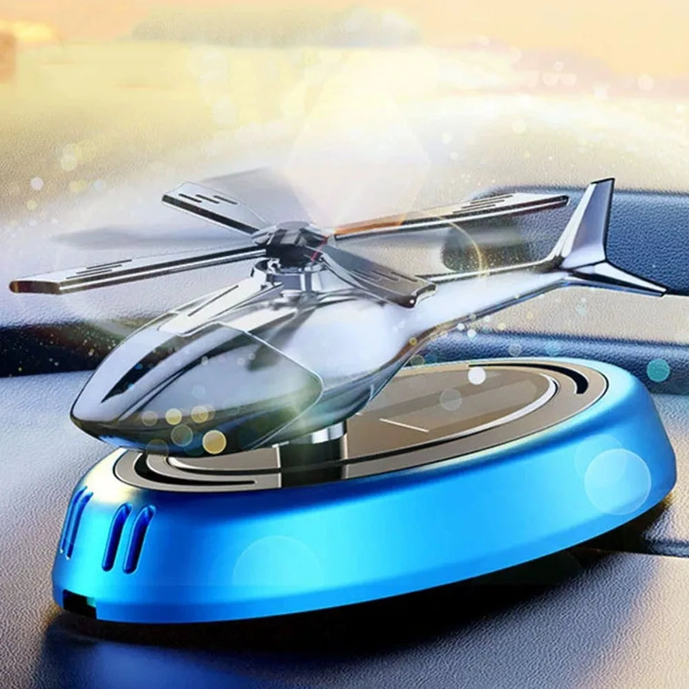 Rotating aromatherapy helicopter car decor