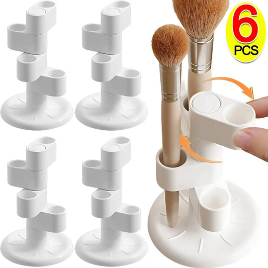 6/1PCS rotating toothbrush holder, bathroom desktop storage rack for toothbrushes and makeup brush pens, bathroom accessories