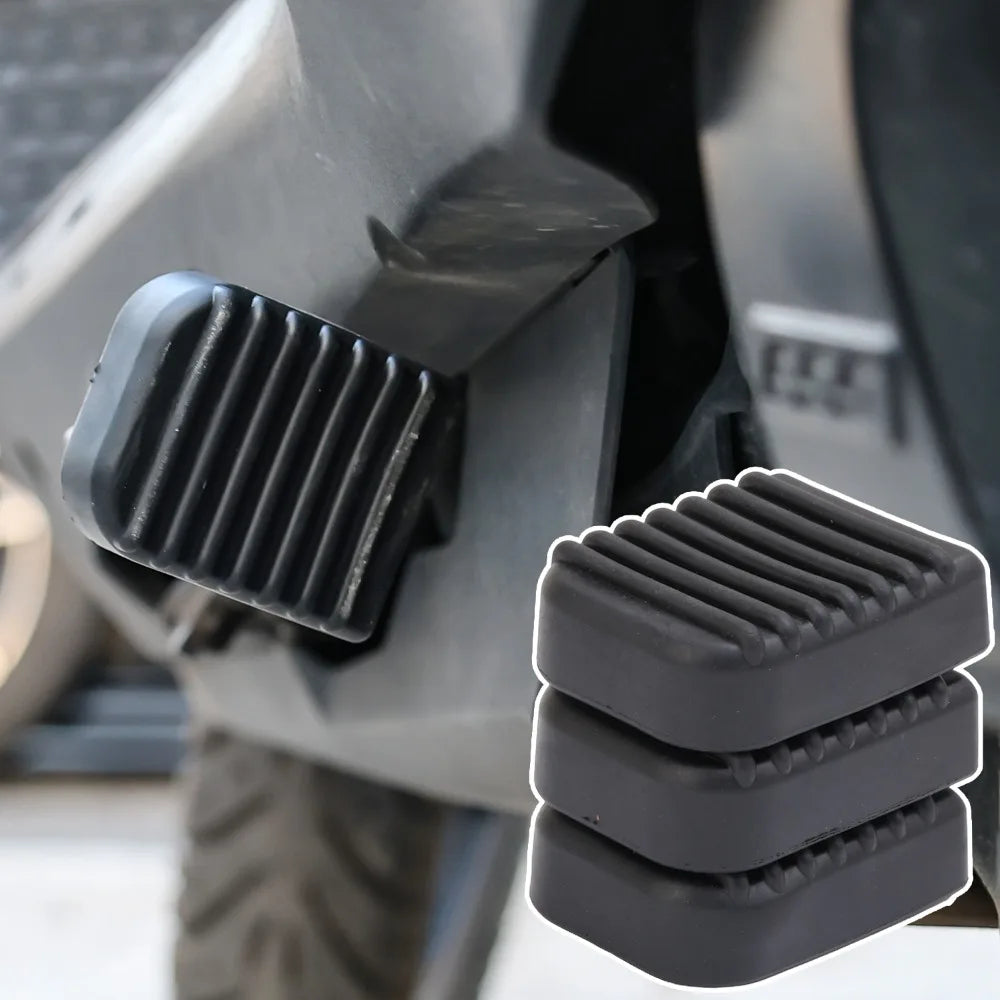Rubber support plate for motorcycle stand