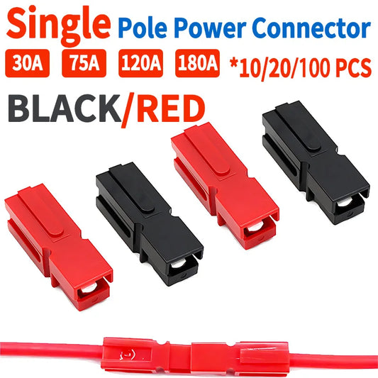 10/50/100/500Pcs SB30 30A 75A 120A 180A high current quick connect plug 600V DC for battery, UPS and solar system
