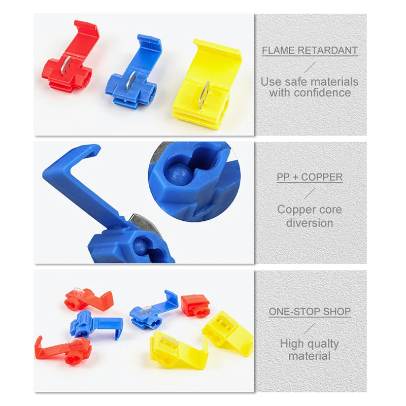 Scotch Lock snap wire connector for AWG22-10 cables, reliable quick splice solution