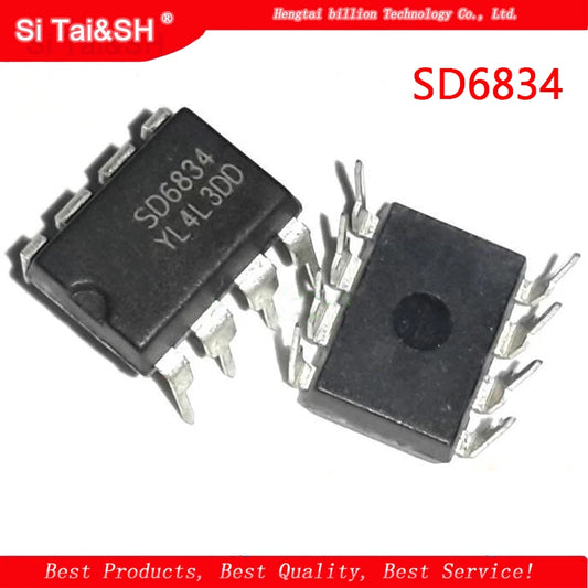 SD6834 DIP-8 voltage regulator and power management IC for electronic circuits and DIY projects