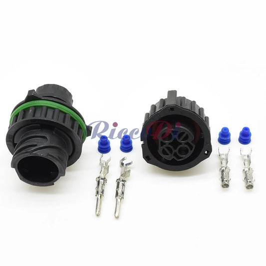 Sealed AC automotive socket connector housing designed for moisture and dust resistance
