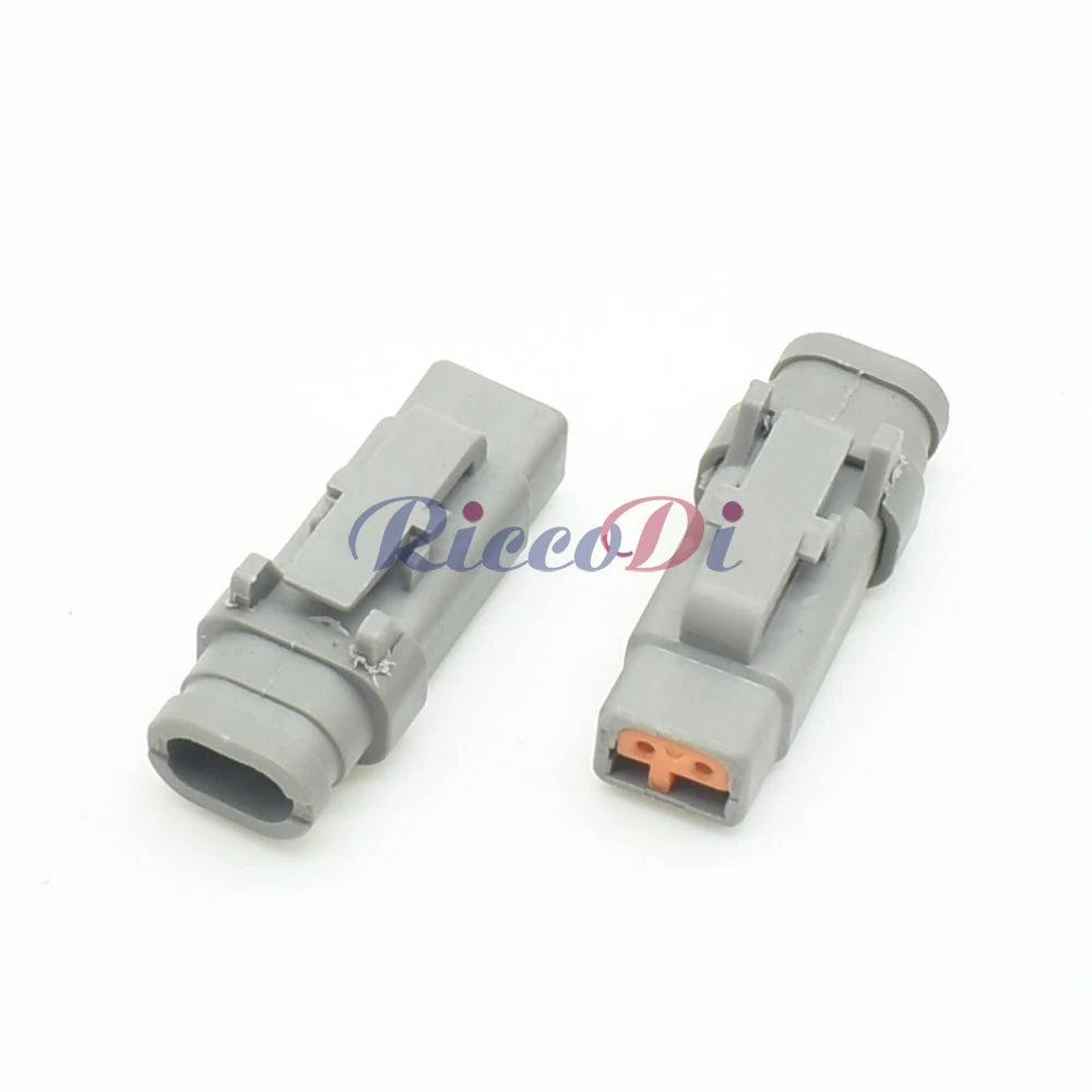 Sealed terminal interface detail of DTM06 series automotive electrical connector plug