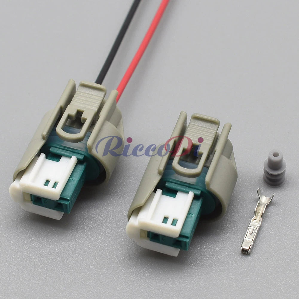 Sealed automotive connector showing rubber seals for enhanced waterproof protection