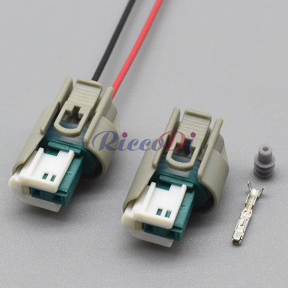 Sealed automotive connector showing rubber seals for enhanced waterproof protection