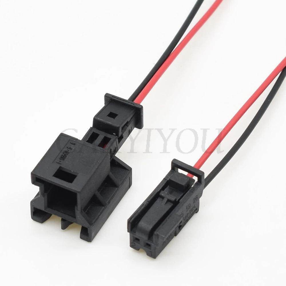 2 way 0.6mm seat ventilation connector plug installed in car seat ventilation system for reliable electrical performance