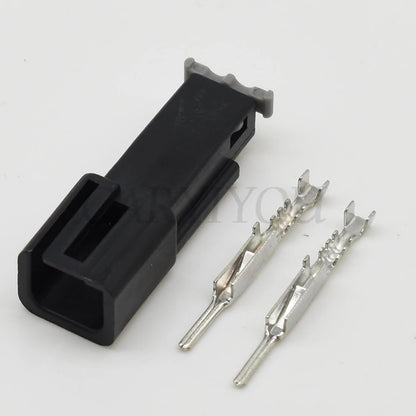 Reliable 2 pin automotive connector plug ensuring secure electrical connection in vehicles