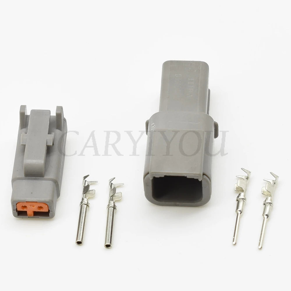 Waterproof 2 pin automotive sensor connector plug with secure locking mechanism for stable electrical connection