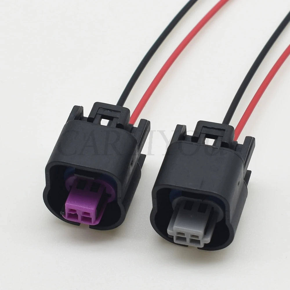 2 pin centerline automotive connector with secure locking for camshaft VVT solenoid valve