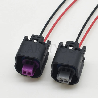 2 pin centerline automotive connector with secure locking for camshaft VVT solenoid valve