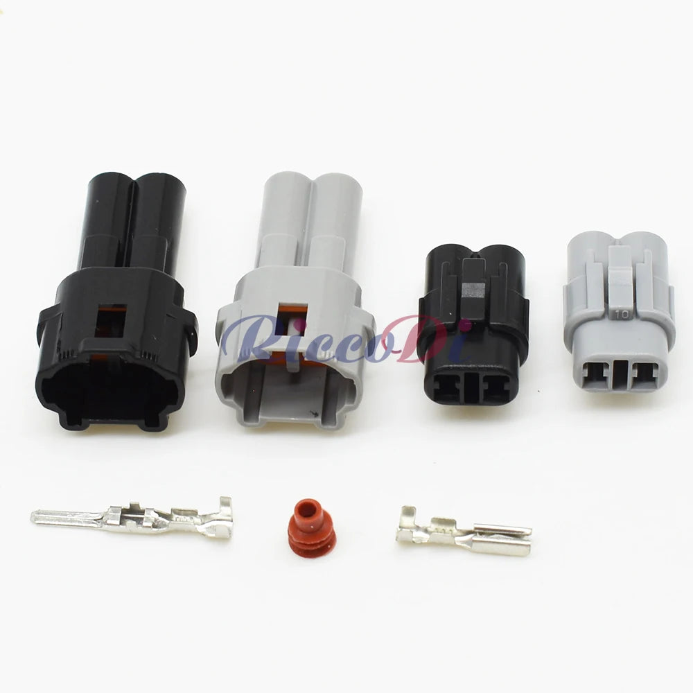 2 pin automotive sealed connector with secure locking mechanism for stable electrical connection
