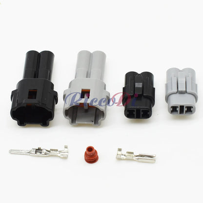 2 pin automotive sealed connector with secure locking mechanism for stable electrical connection
