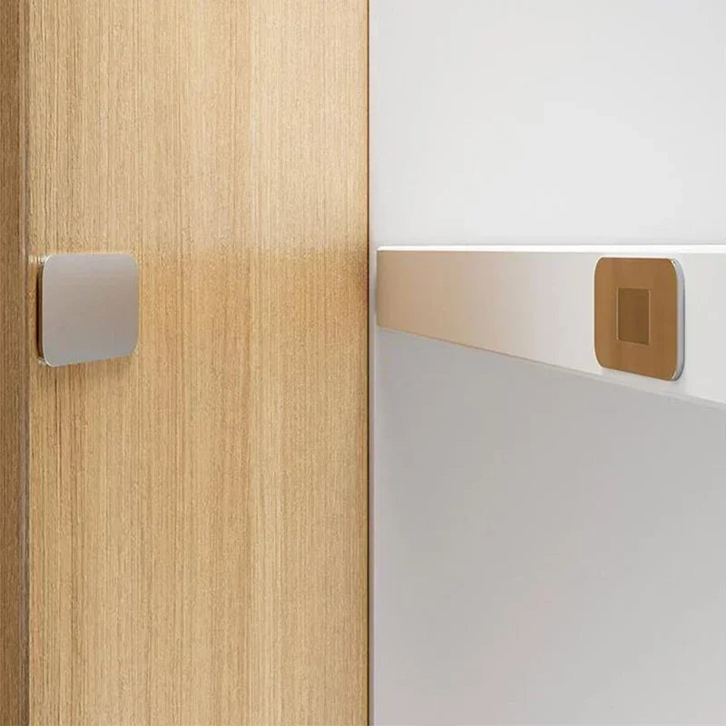Self adhesive magnetic furniture door catch