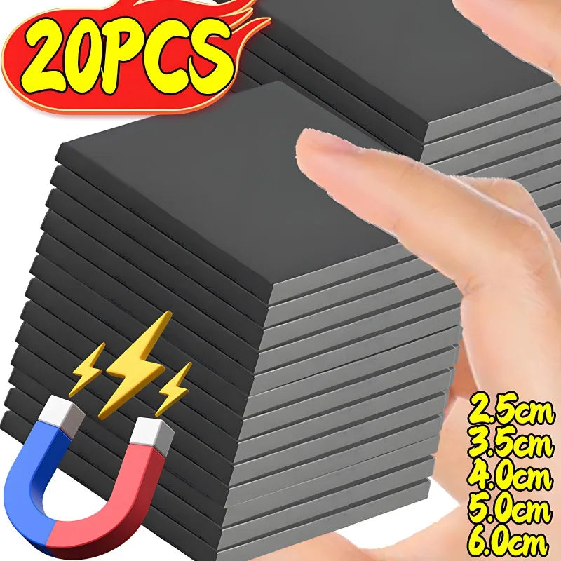 Square self adhesive magnetic sheet for DIY use
