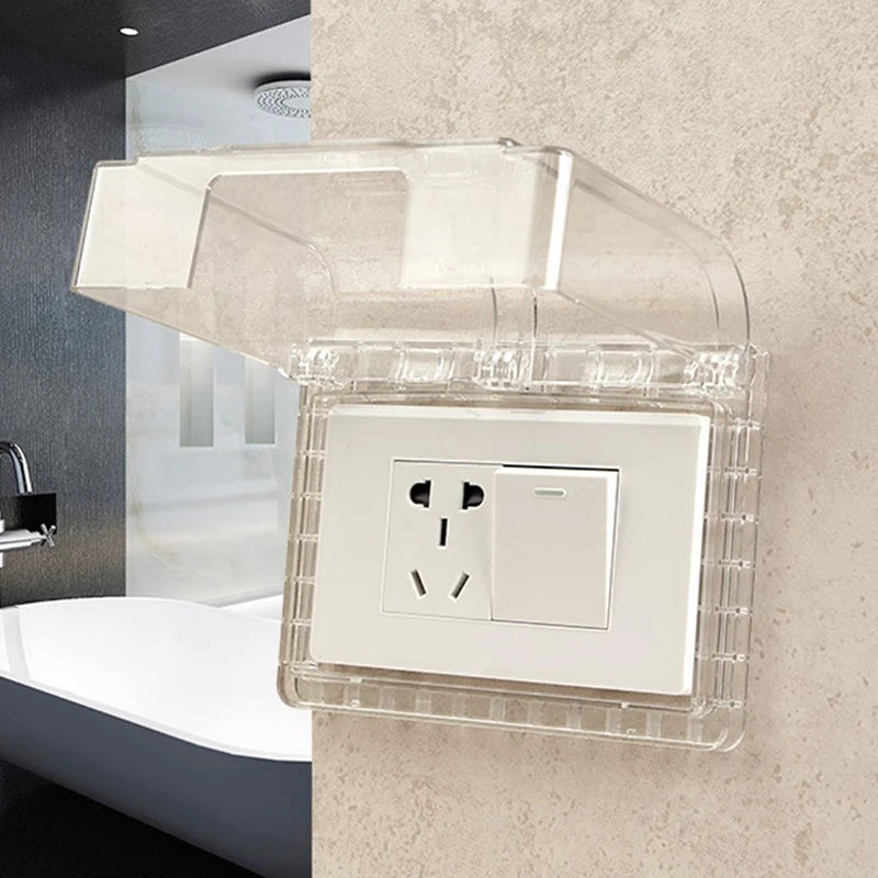 Self adhesive waterproof electric plug protector