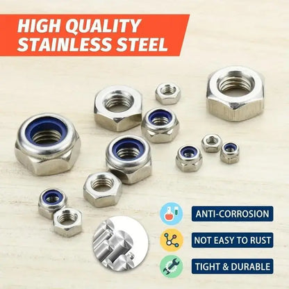 Self locking nylon insert locknuts for secure fastening