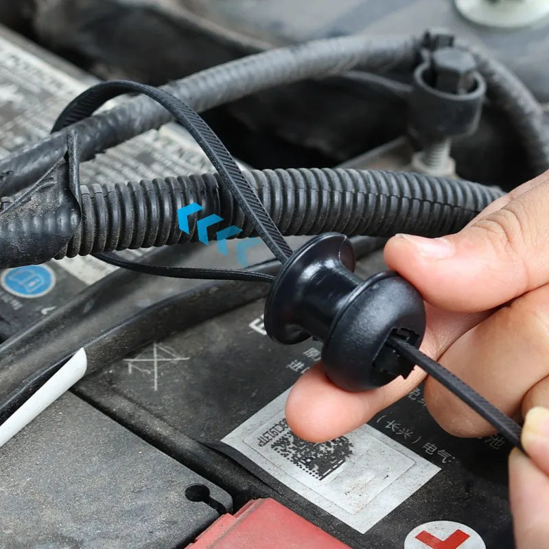 Self locking zip tie installation clip for automotive use