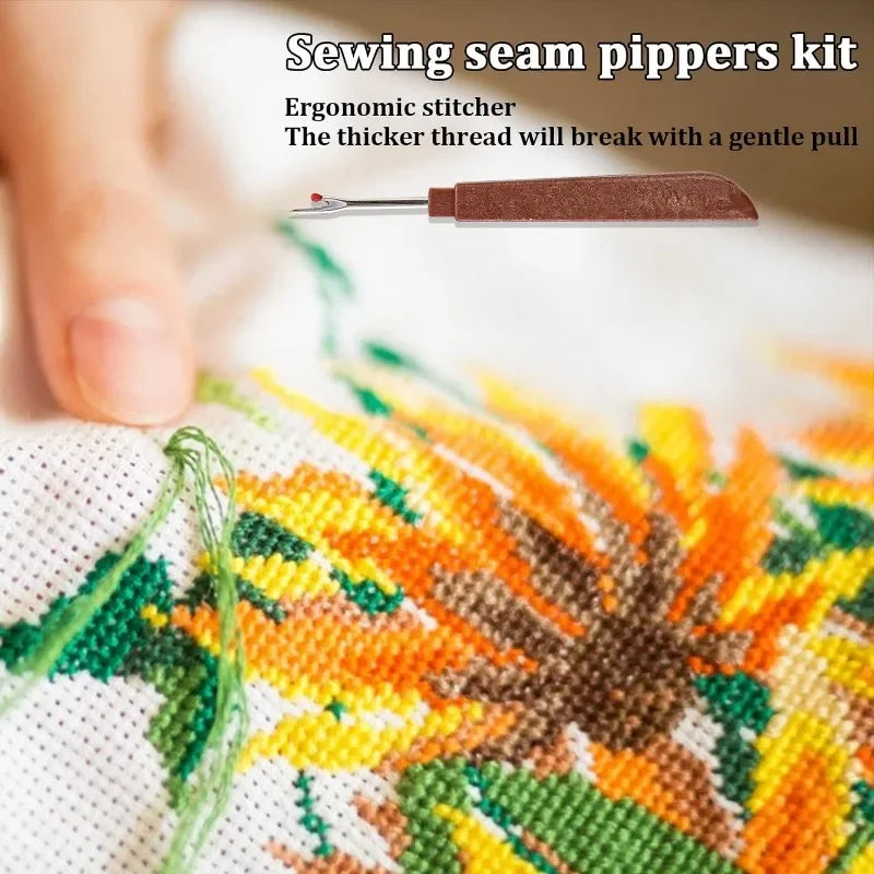 Seam ripper stitch removal tool for sewing and DIY fabric repair