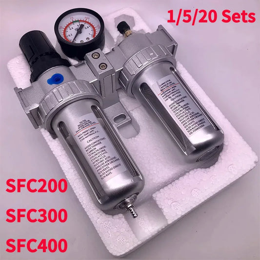 SFC200 1/4 SFC300 3/8 SFC400 1/2 air filter regulator oil water separator trap valve for compressor pneumatic parts
