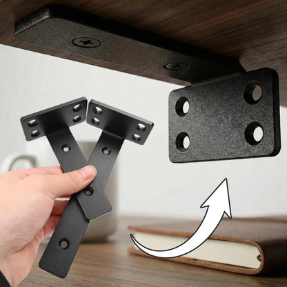 Wall mounted shelf support bracket for desk and kitchen furniture installation