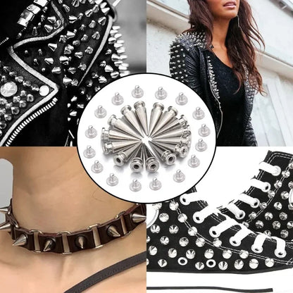 Metal spikes decoration for shoes and footwear