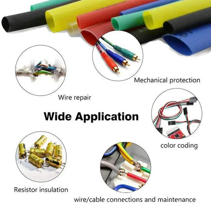 Heat shrink tubing set 2:1 shrinkable wire wrap for cable insulation, cover, and electrical protection