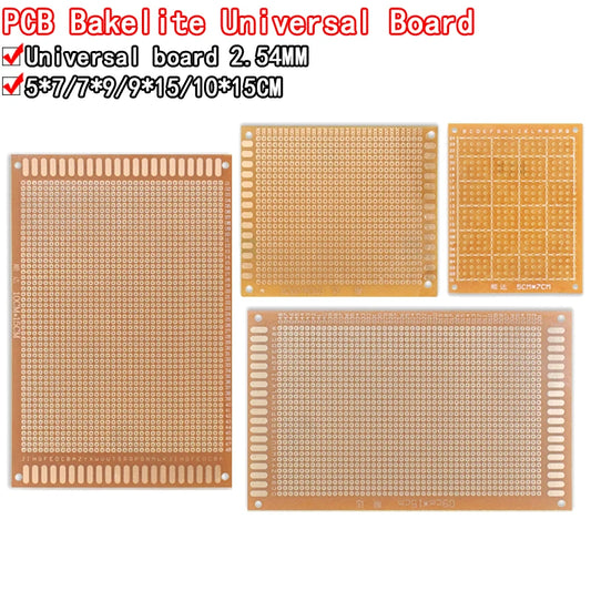 Single-side prototype PCB board, universal experimental copper circuit board in multiple sizes, ideal for DIY electronics, Arduino, and soldering projects