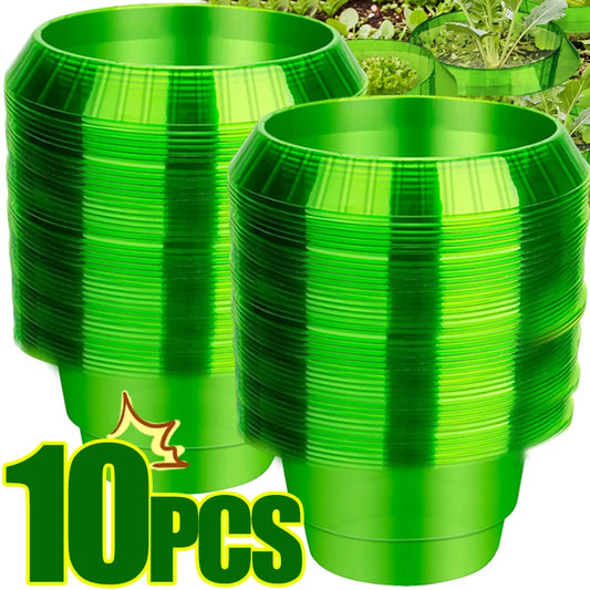 Reusable slug and snail protection collar for garden plant pest control