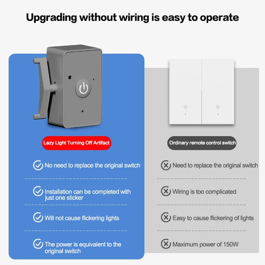 Remote control switch button pusher device