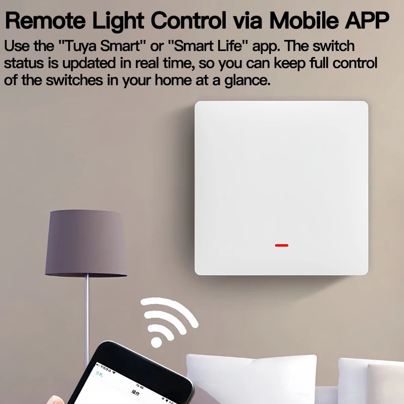 ZigBee smart light switch no neutral required, voice control via Alexa and Google Home, app control supported