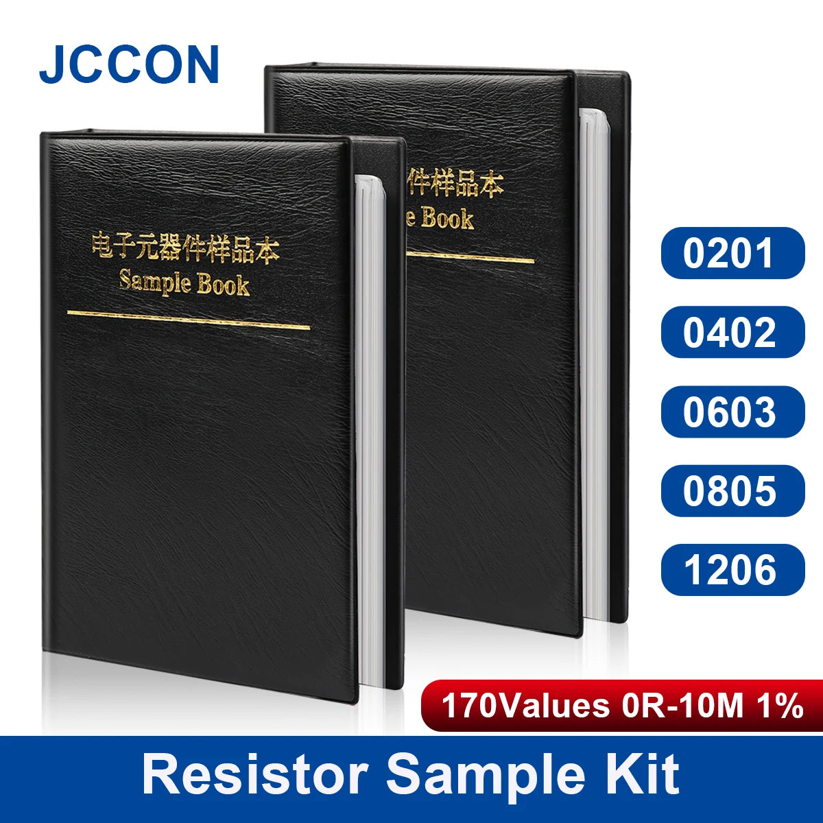SMD chip resistor kit 0201 0402 0603 0805 1206, 0Ω–10MΩ, 1% tolerance, ideal for electronics projects and DIY repairs