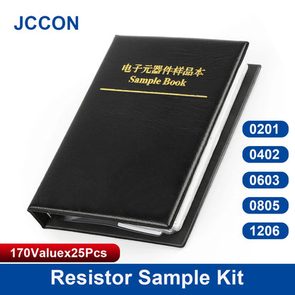 SMD resistor assortment kit 0805 0603 1206 with 1% tolerance, 0Ω to 10MΩ, ideal for DIY electronics repair and prototyping
