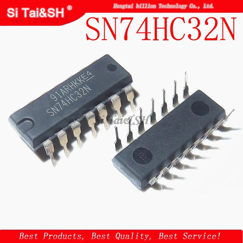 SN74HC32N DIP14 quad 2-input OR gate logic IC, new and original for electronic circuits and DIY projects