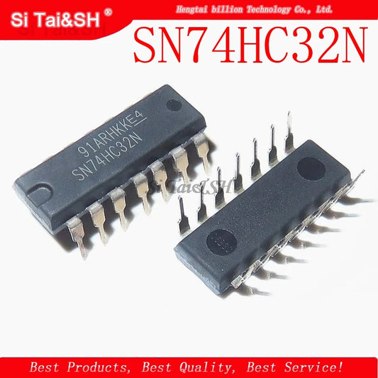 SN74HC32N DIP14 quad 2-input OR gate logic IC, new and original for electronic circuits and DIY projects