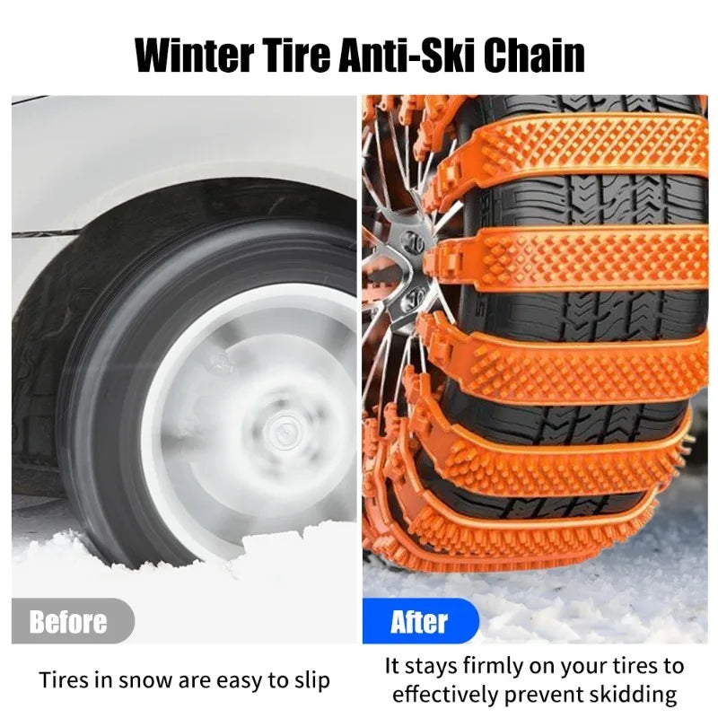 Snow emergency anti-skid tyre chain for winter driving and tire traction
