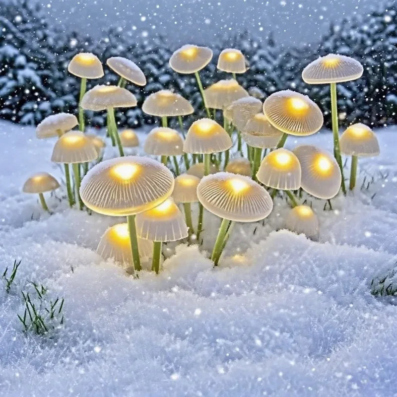 Solar Christmas jellyfish mushroom lawn lights for garden decoration