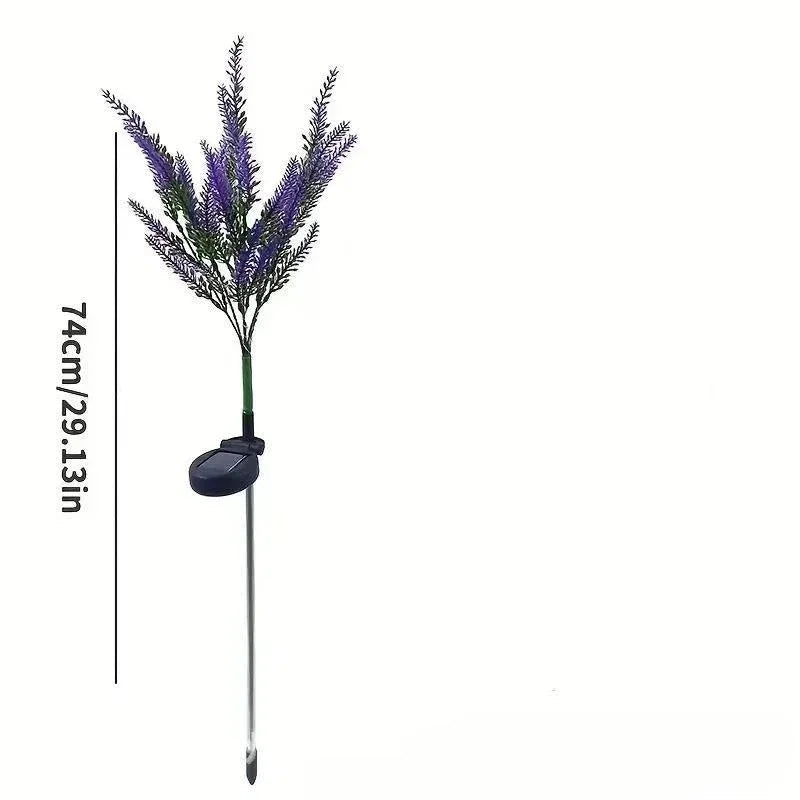 1PC solar lavender flower garden lamp for yard, patio, and outdoor decoration, energy-efficient and decorative