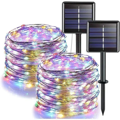 solar LED fairy lights outdoor night lighting effect for garden and yard decoration