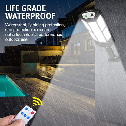 LED solar wall light with motion sensor