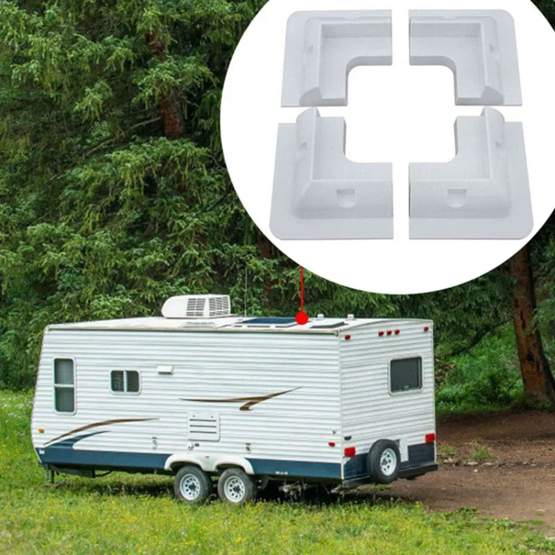 Plastic solar panel base mounting bracket structure for EV, RV, yacht, and solar battery applications