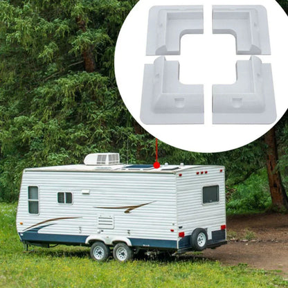 Plastic solar panel base mounting bracket structure for EV, RV, yacht, and solar battery applications