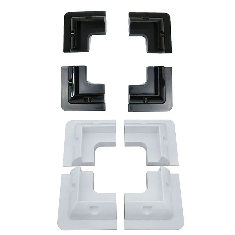 Solar panel base mounting bracket, black & white plastic frame fixing suitable for solar battery, EV, RV, and yacht applications