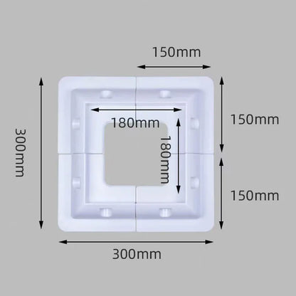 Black & white plastic solar panel mounting bracket showing secure installation and frame fixing details
