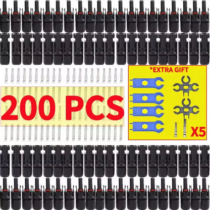 10/20/40/100/200/400 Pcs photovoltaic solar connector 1000V 30A wholesale panel connectors kit for PV/MC cables 2.5/4/6mm²