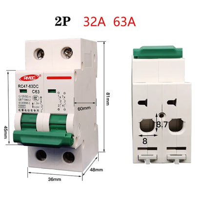Circuit breaker for solar panels, RVs, yachts, and electric vehicle battery outage protection